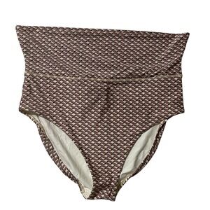 Jets Australia Infinity Kelp Fold Down Pant Geometric Swimsuit Bottoms USA Sz 10